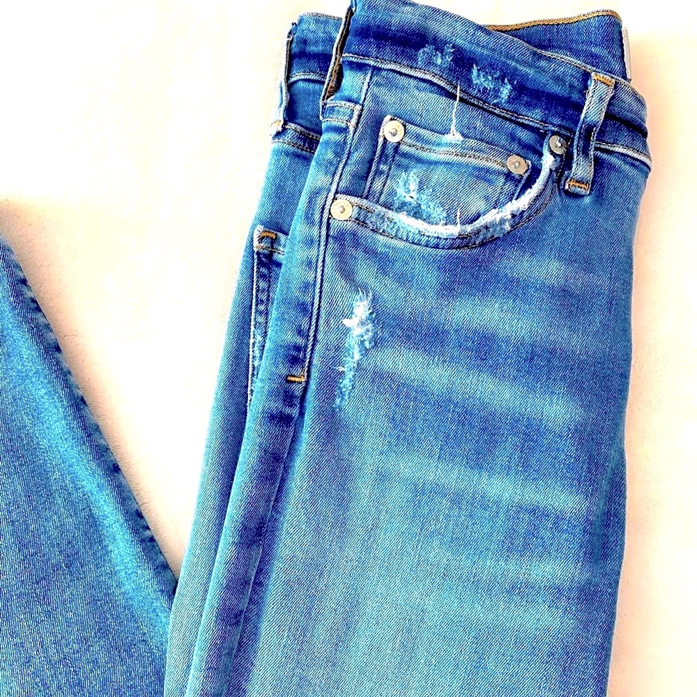 Agolde Sophie Hi Rise Distressed Jeans - Picture 7 of 13
